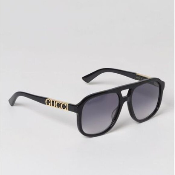 NEW GUCCI AVIATOR UNISEX BLACK GRAYSUNGLASSES GUCCI